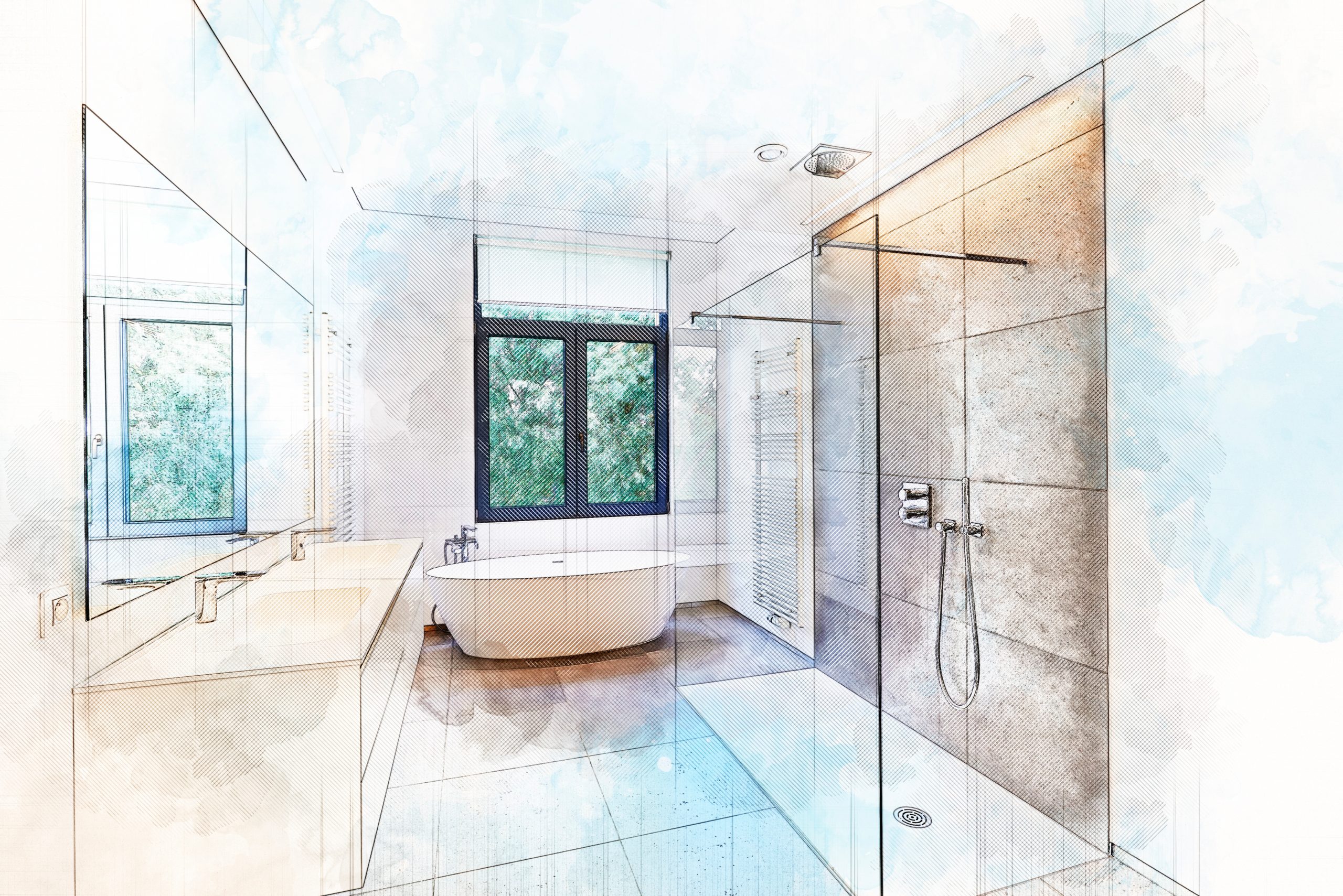 Modernes Badezimmer nach Badsanierung