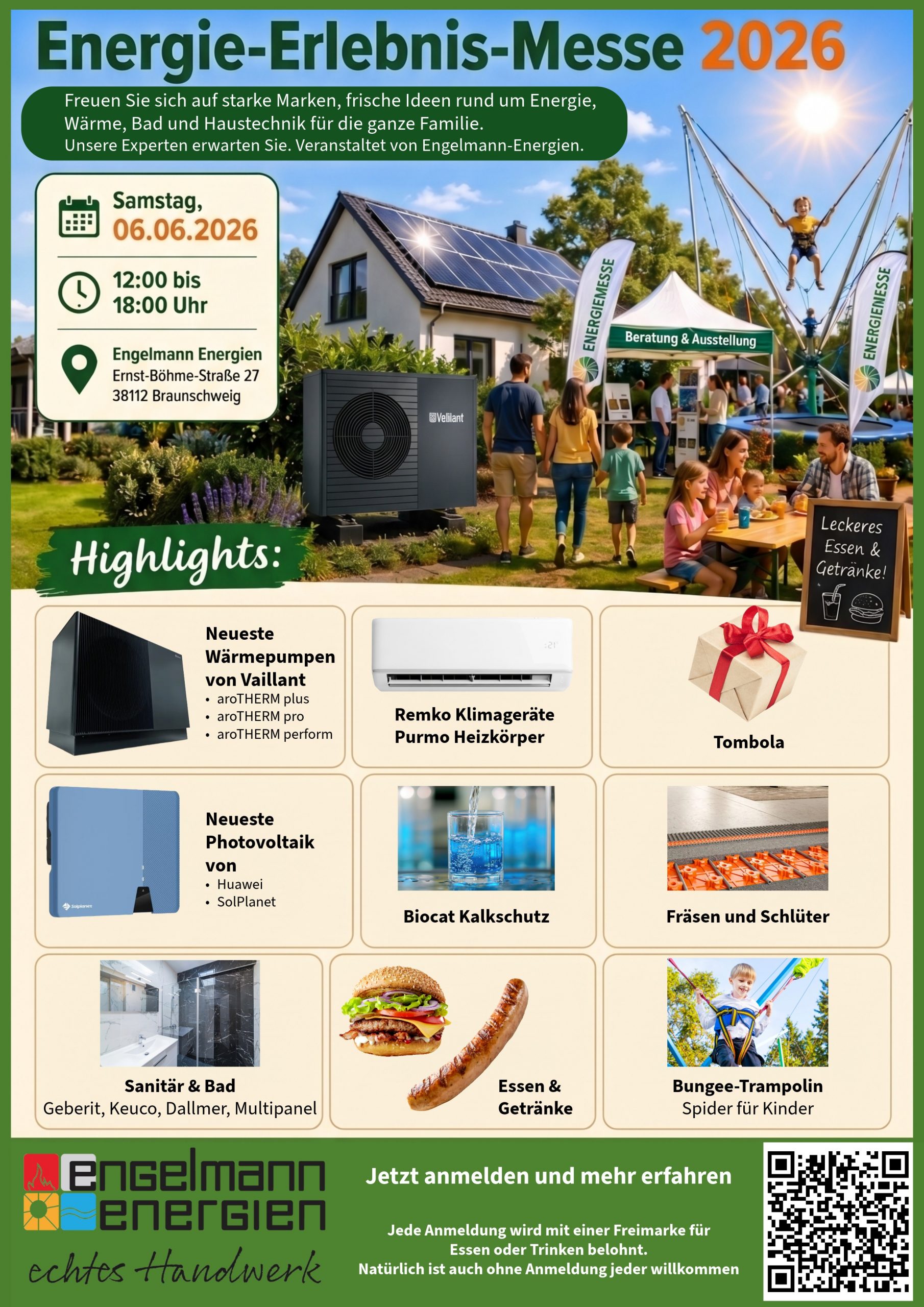 Flyer der Energie-Erlebnis-Messe von Engelmann-Energien in Braunschweig